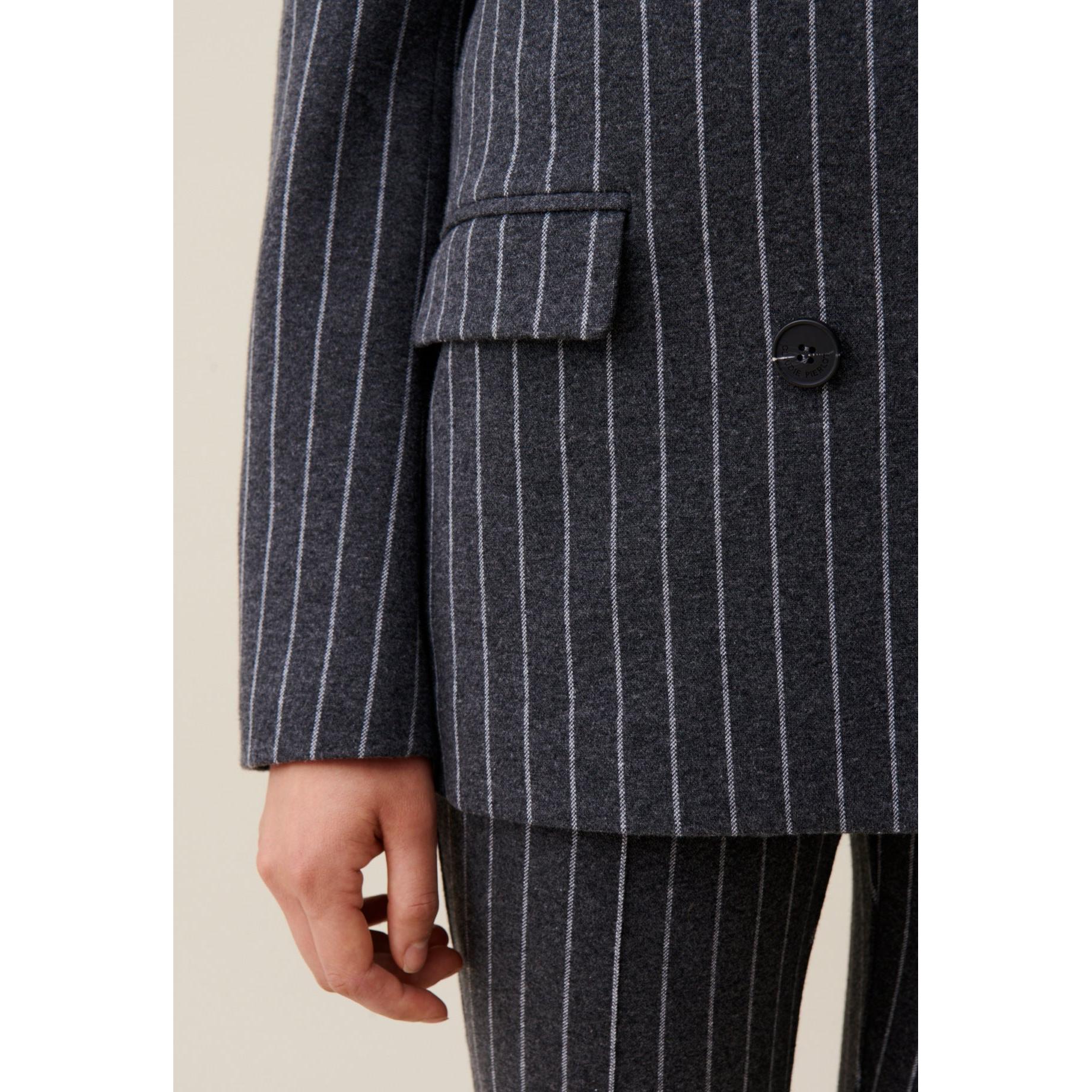 Oversized Striped Tailored Jacket