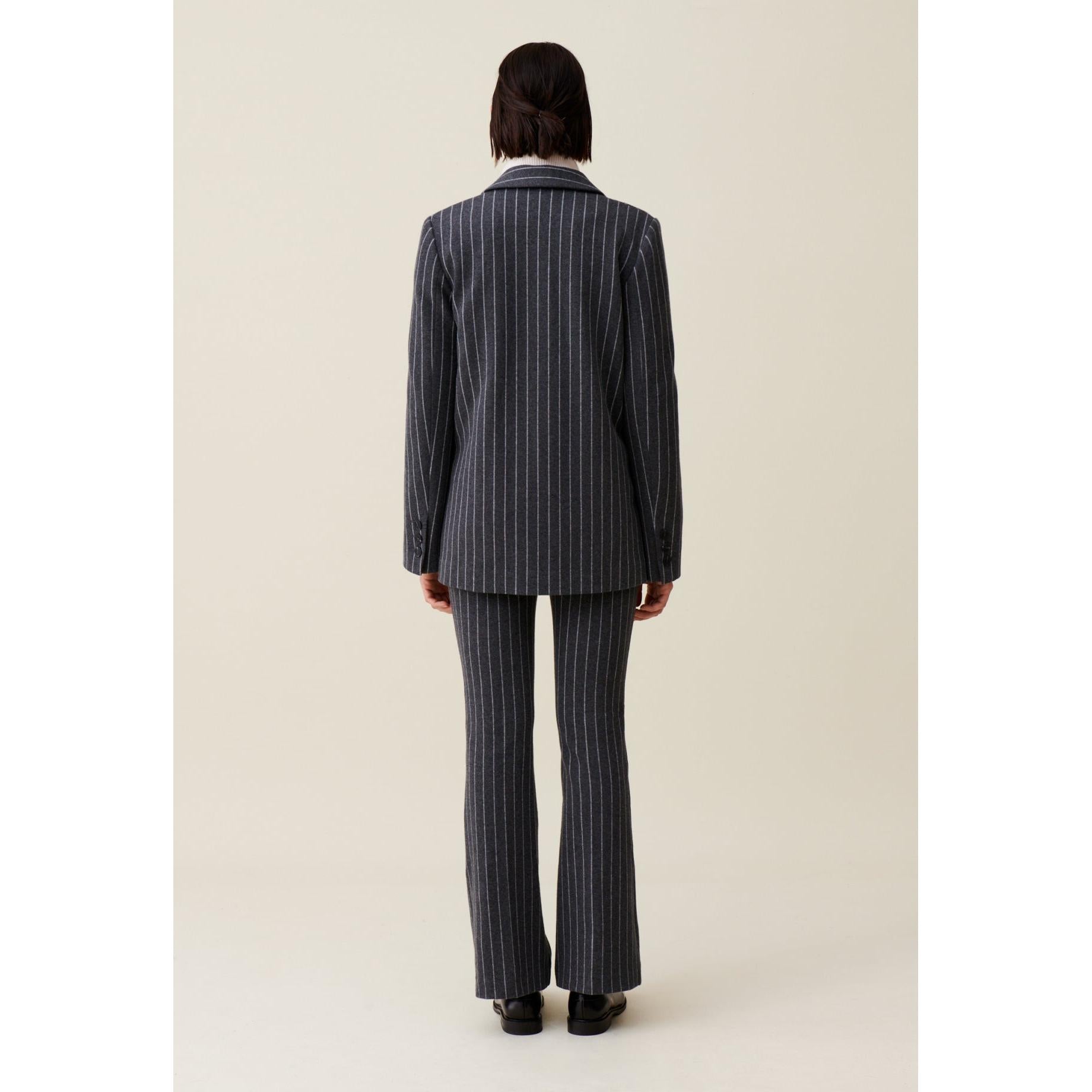 Oversized Striped Tailored Jacket