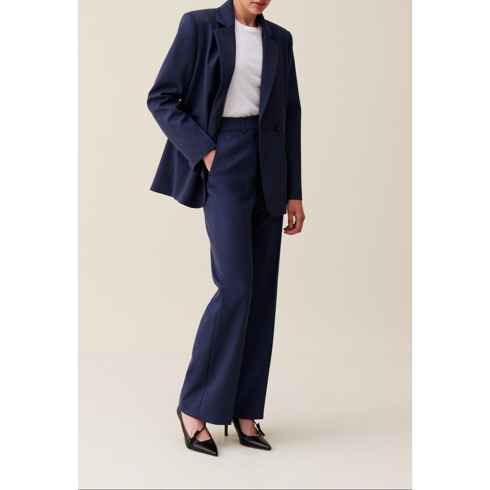 Navy Double-Breasted Blazer