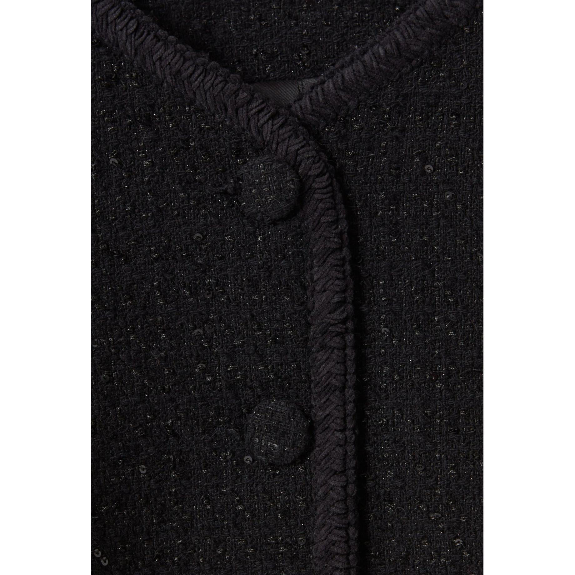 Claudie Pierlot - Veste Droite Noire Tweed