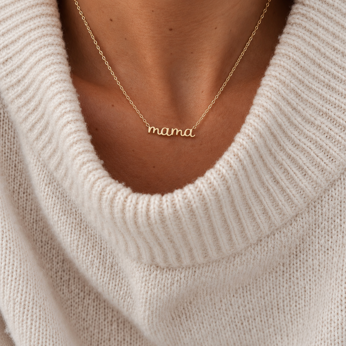 Collier Mama - Doré