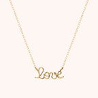 Richelieu Love necklace in laminated yellow gold — handmade artisan jewelry