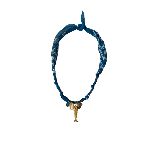 Collier Hydra Island Poisson Bleu