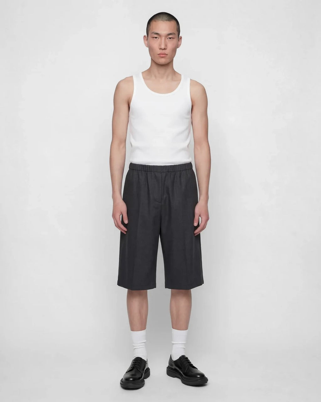 Coltesse - Loose Cotton Shorts Dark Gray