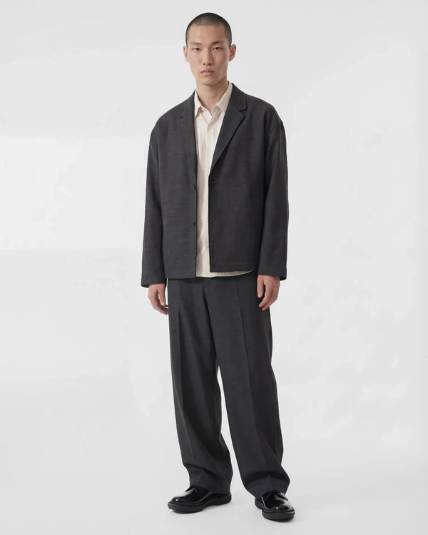 Coltesse - Blazer de lana gris oscuro