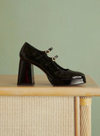 CONSTANCE BLACK PATENT BABIES PETITE MENDIGOTE
