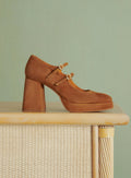 CONSTANCE CAMEL SUEDE BABIES PETITE MENDIGOTE