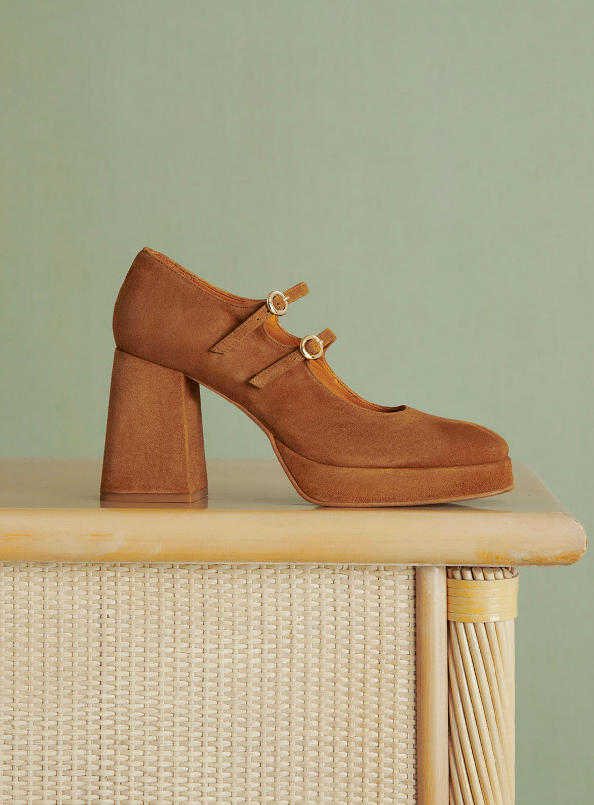 CONSTANCE CAMEL SUEDE BABIES PETITE MENDIGOTE