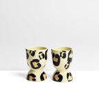 Set Of 2 Egg Cups - Leopard