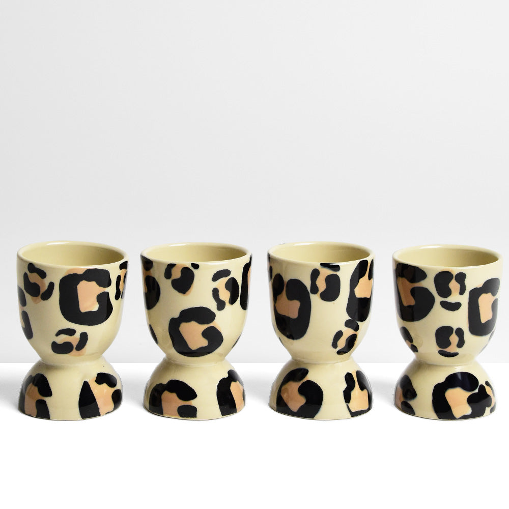 Set Of 2 Egg Cups - Leopard