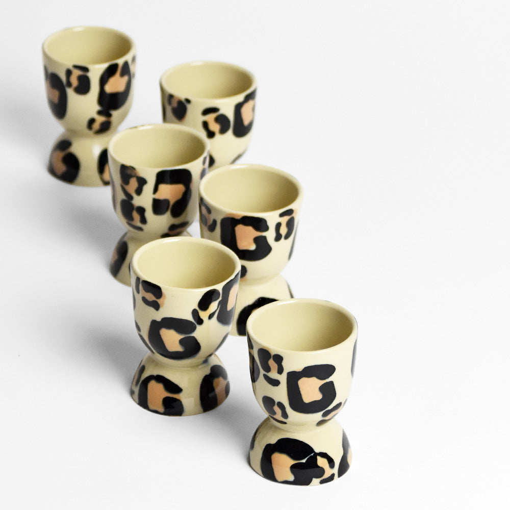 Set Of 2 Egg Cups - Leopard