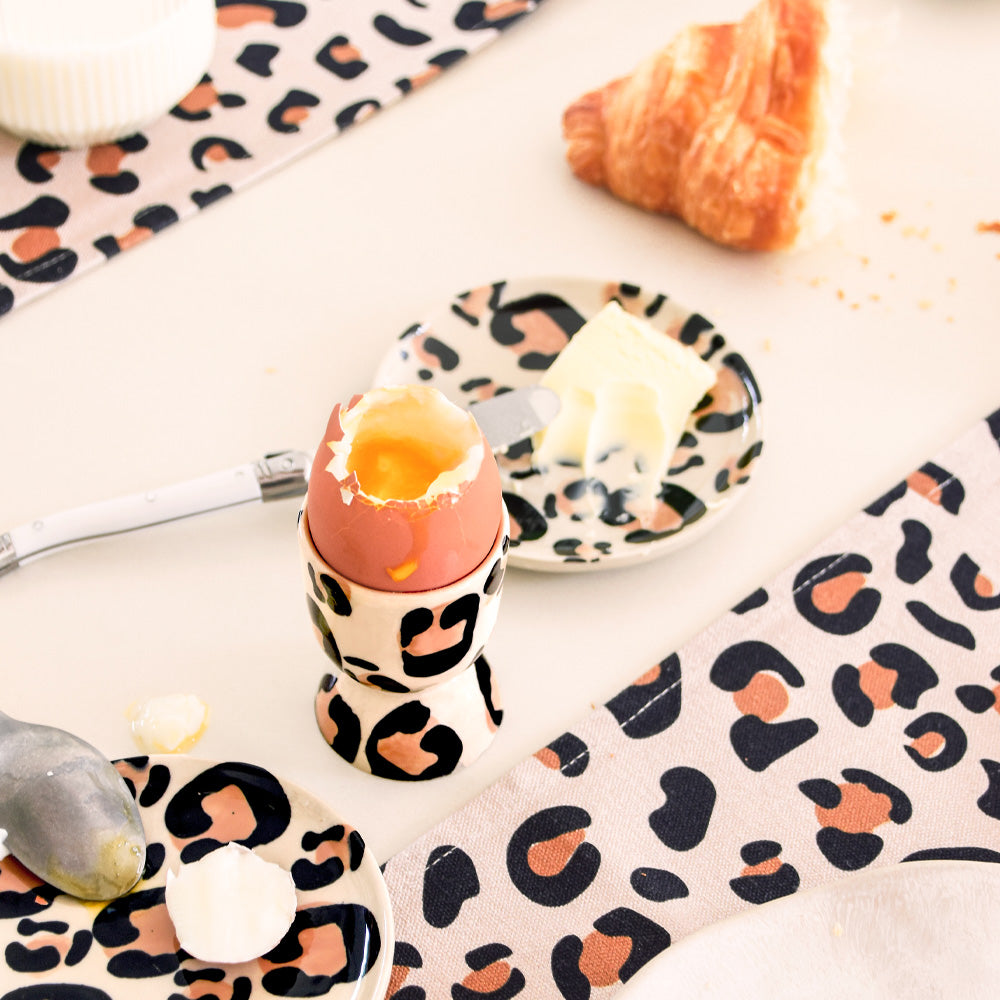 Set Of 2 Egg Cups - Leopard