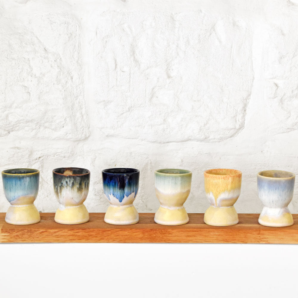 Set De 4 Coquetier - Bleu Mer