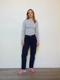 Pantalon Droit Femme Navy