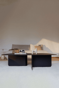 Eleganter Couchtisch LIVIA im modernen Wohnzimmer, kombiniert mit einer stilvollen Couch und dekorativen Elementen.