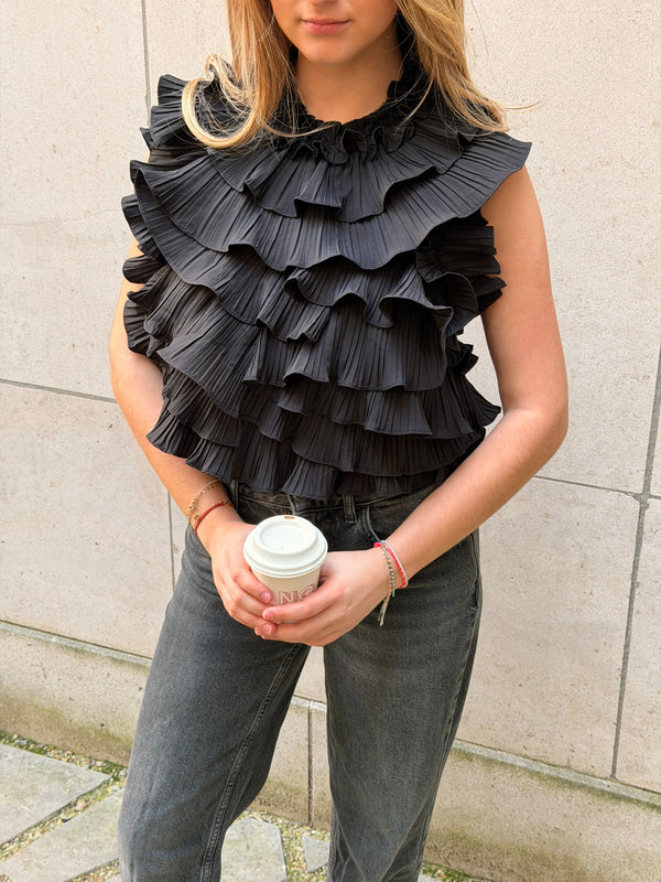 Satin Top - Black