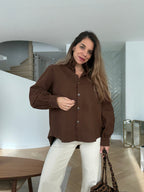 Céleste chocolate denim jacket