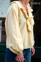 Blusa Sidonie Cuello Volantes Amarilla