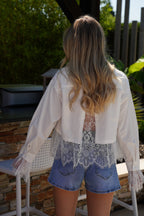 Blouse Dentelle Alica - Blanche