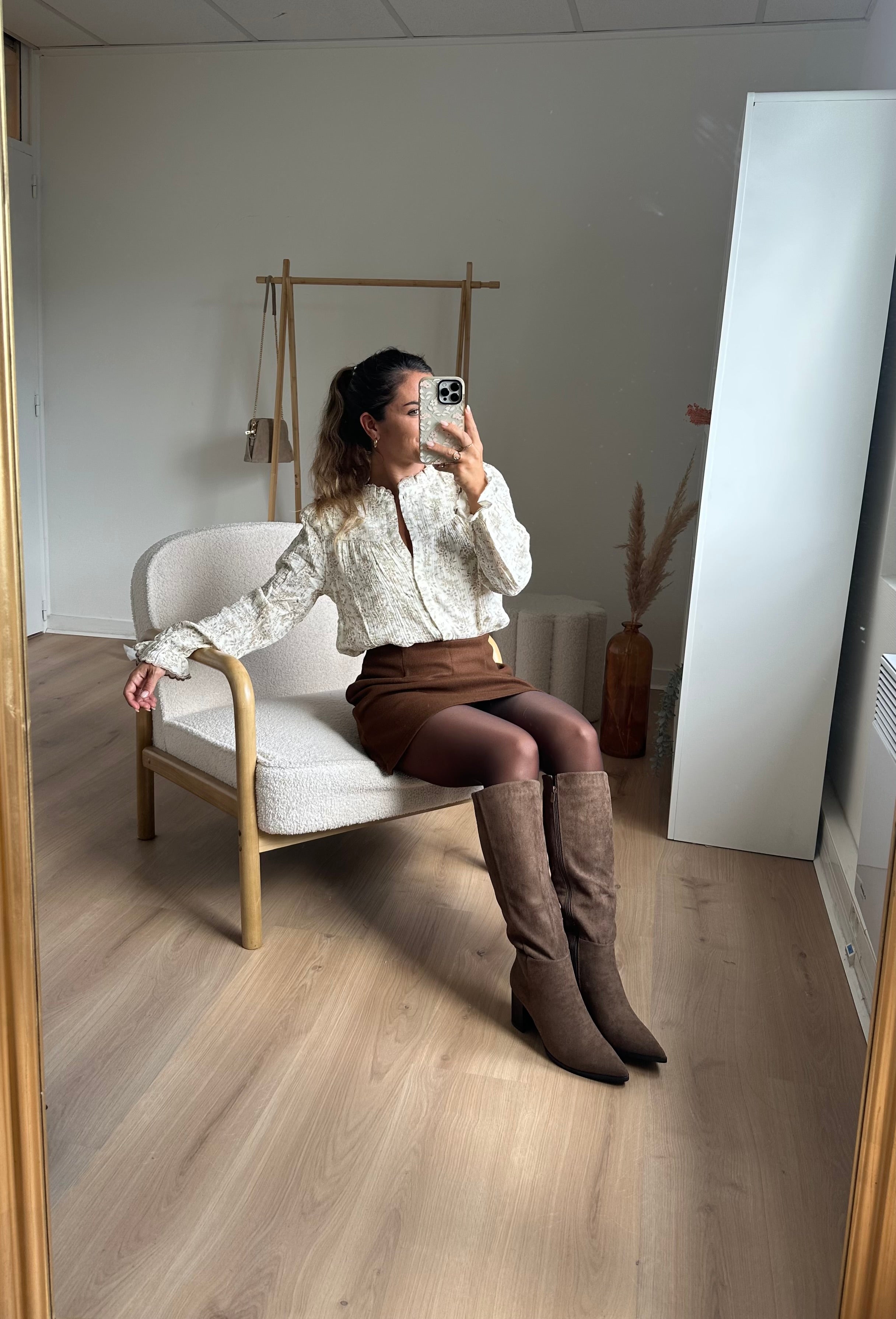 Botas de antelina Léane topo