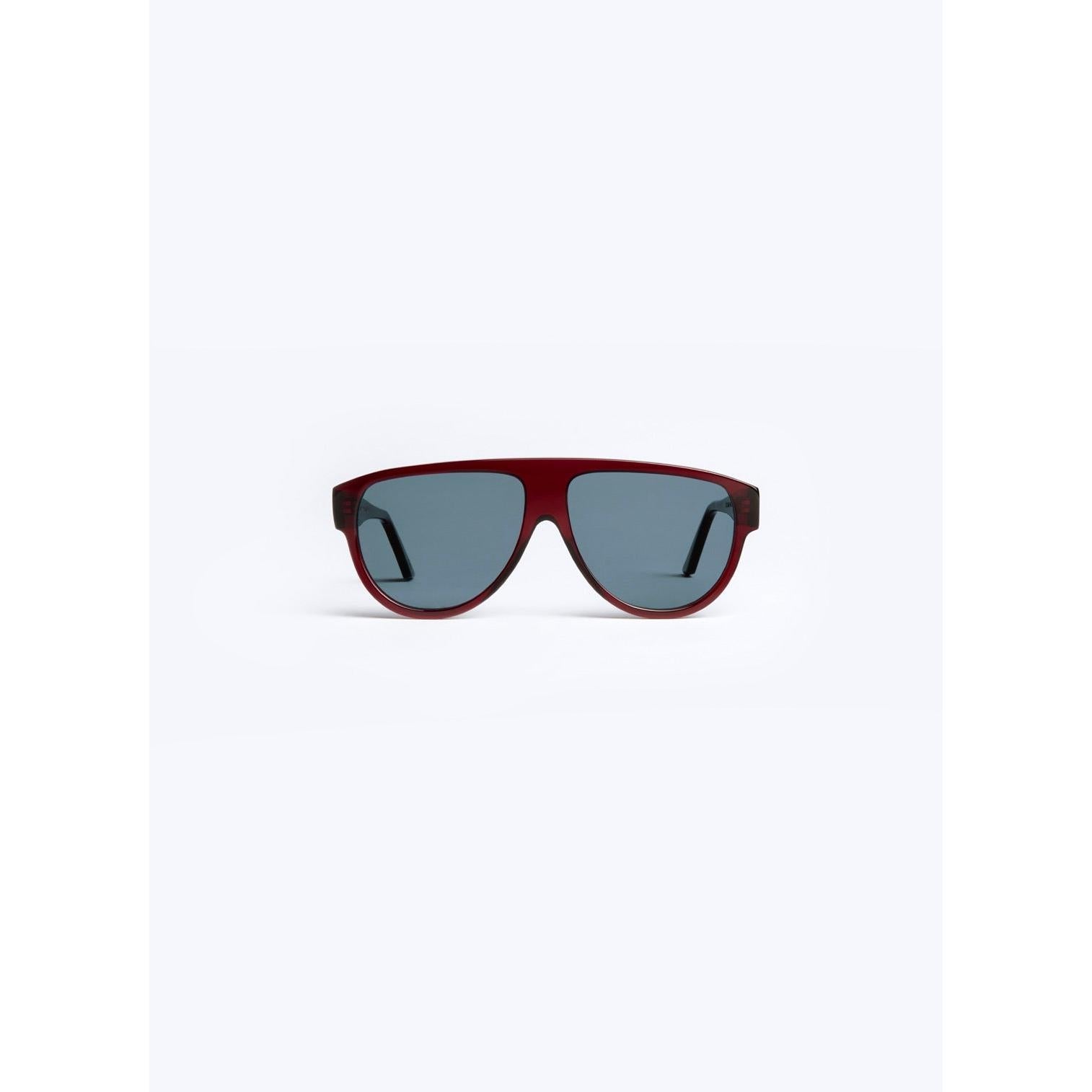 Fursac - Lunettes De Soleil Pilote Bordeaux - Bordeaux - Verres Bleus