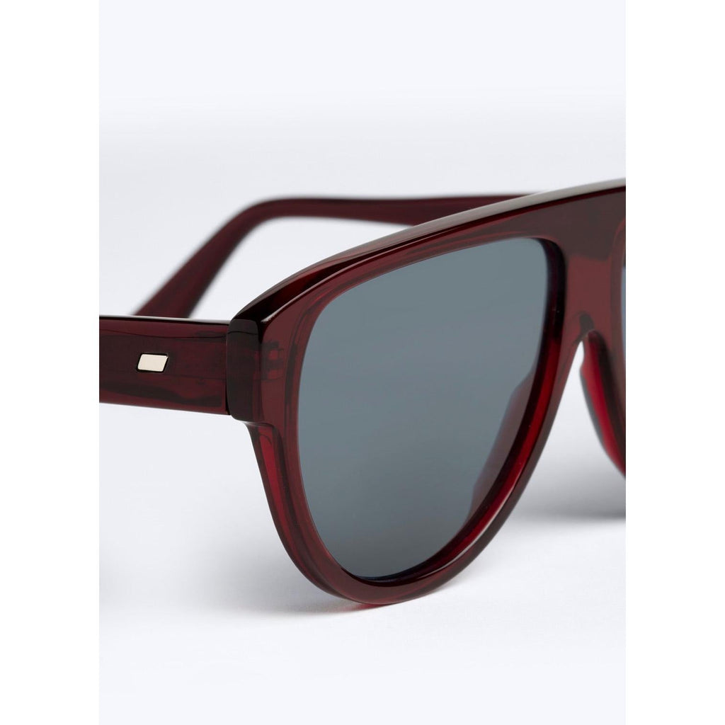 Fursac - Lunettes De Soleil Pilote Bordeaux - Bordeaux - Verres Bleus