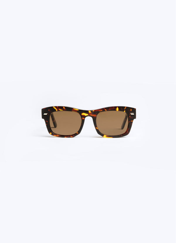 Fursac - Rectangular Tortoiseshell Sunglasses - Tortoiseshell - Brown Lenses