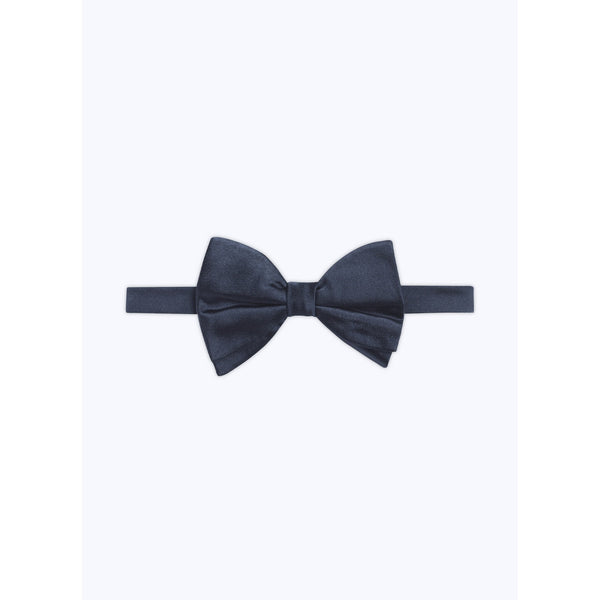 Fursac - Bow Tie in Blue Satin - Navy Blue