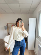 Blouse Brune Écru