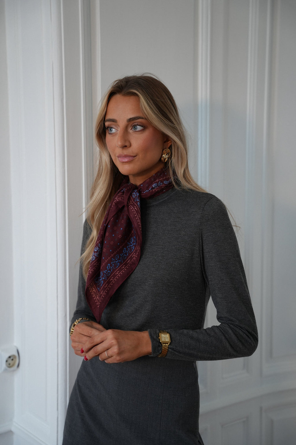 Pull Col Montant Stella - Gris