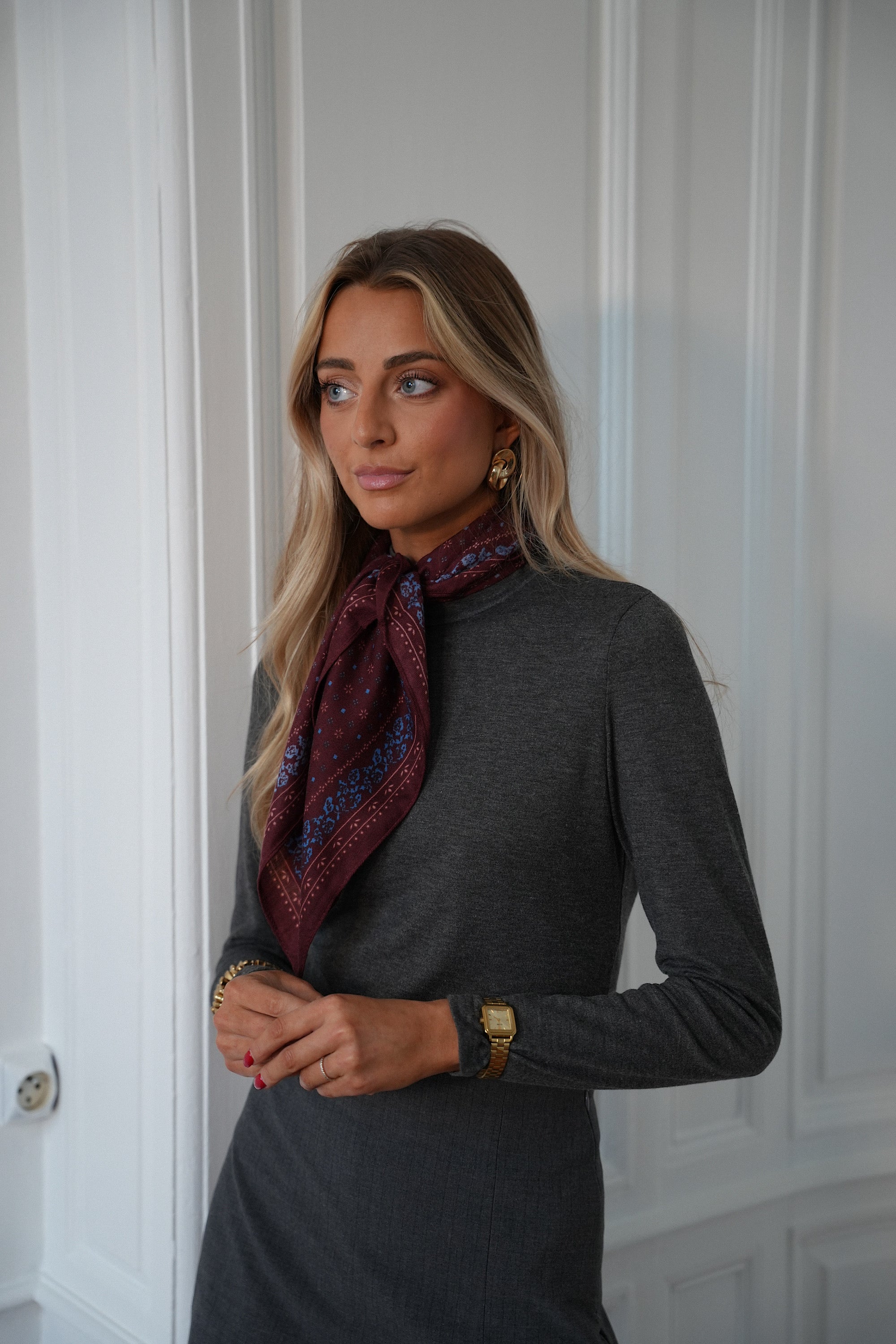 Pull Col Montant Stella - Gris