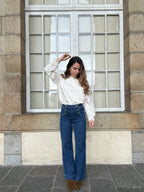 Blouse En Dentelle Écrue Alma