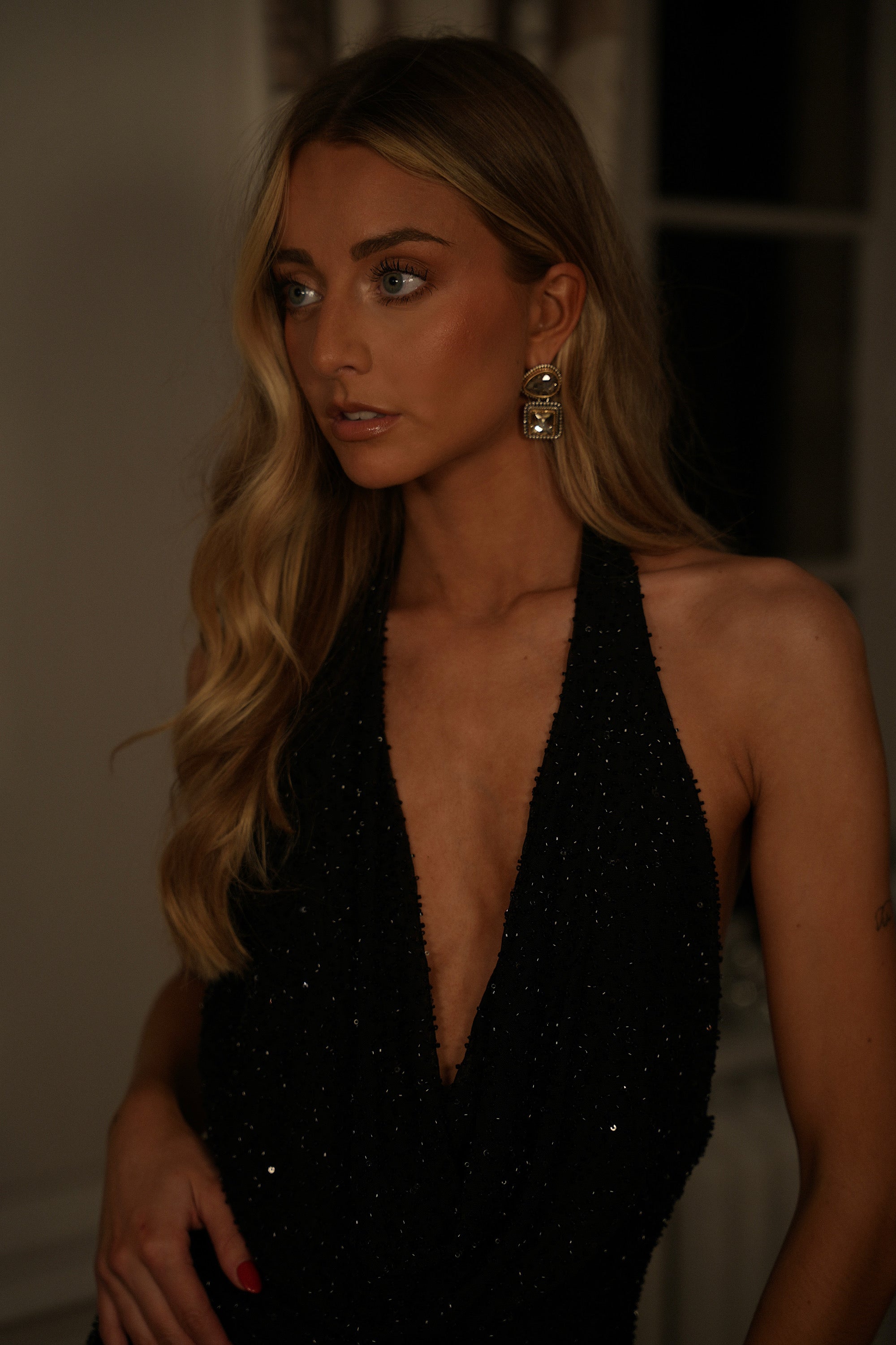 Robe À Sequins Léona - Noire