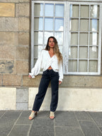 Pull en laine beige Olympe