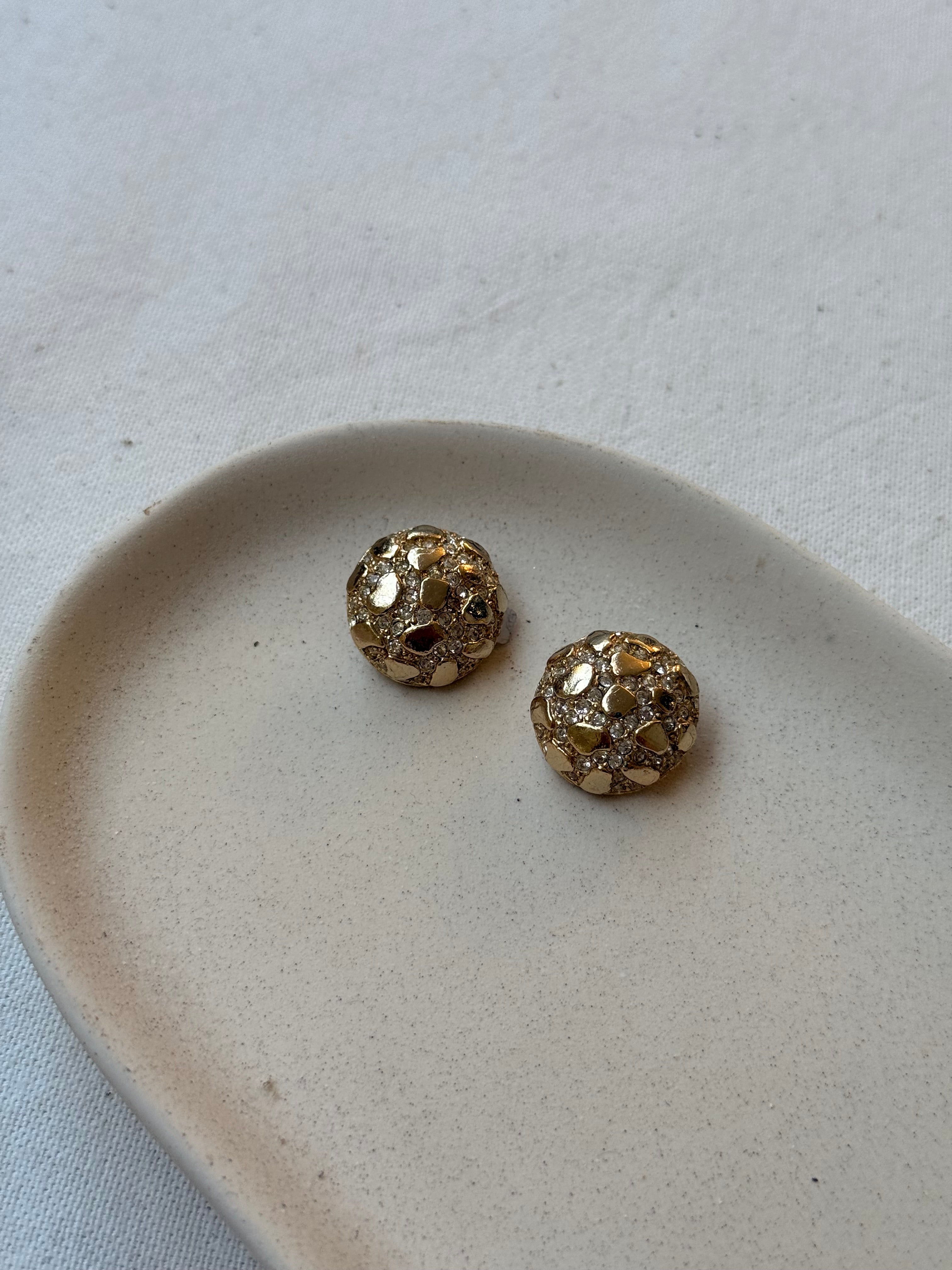 Boucles D’Oreilles Vintage - Pépites Dorées