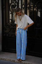 Polla Striped Jeans - Blue