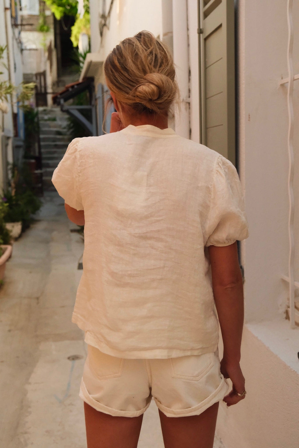 Célestine linen blouse écru