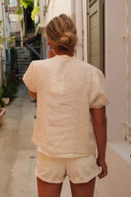 Célestine linen blouse écru