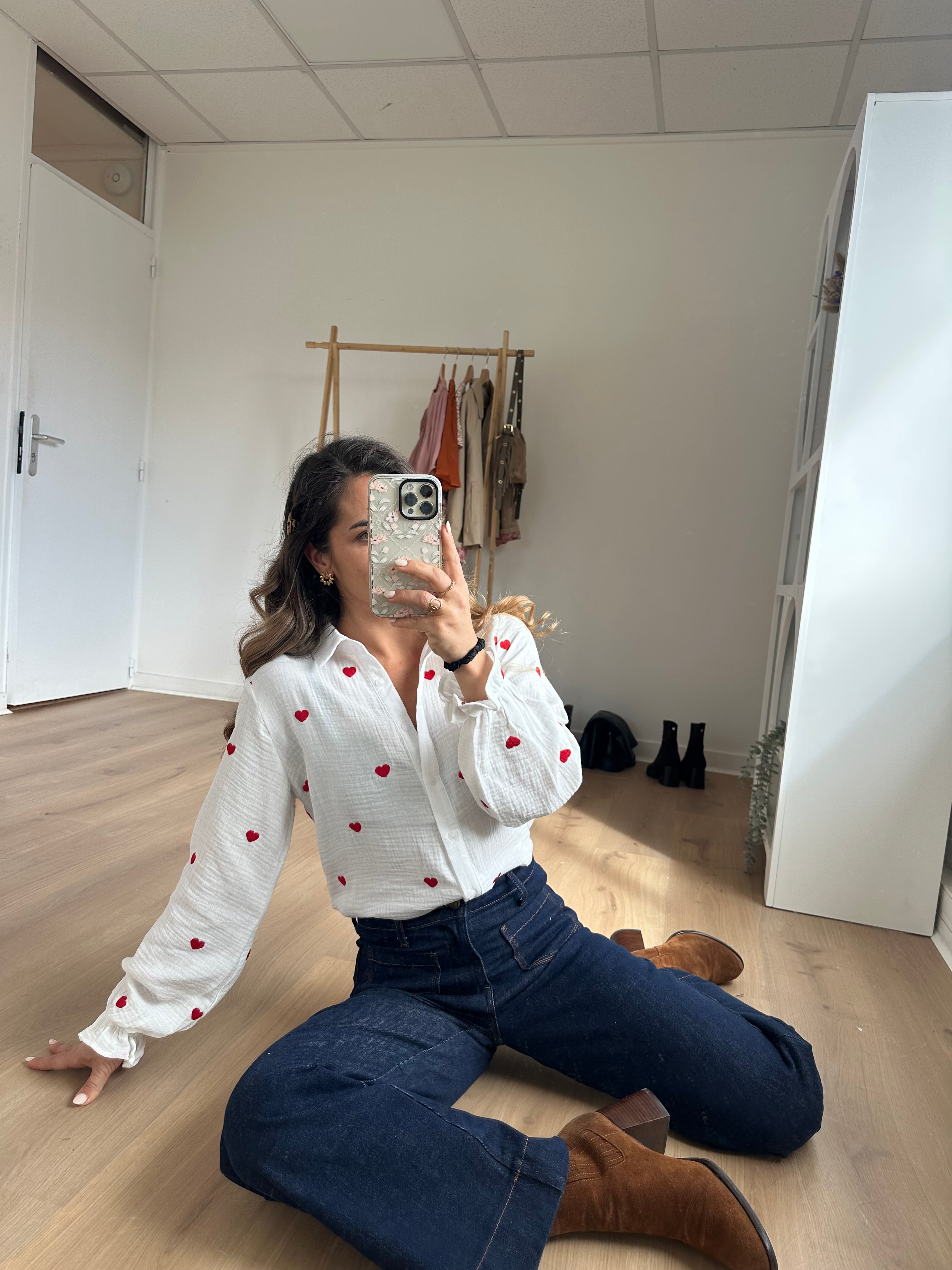 Blouse Victoire Cœur En Gaze De Coton