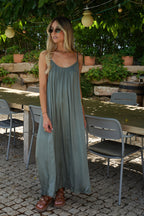 Vestido largo Darcy - Caqui