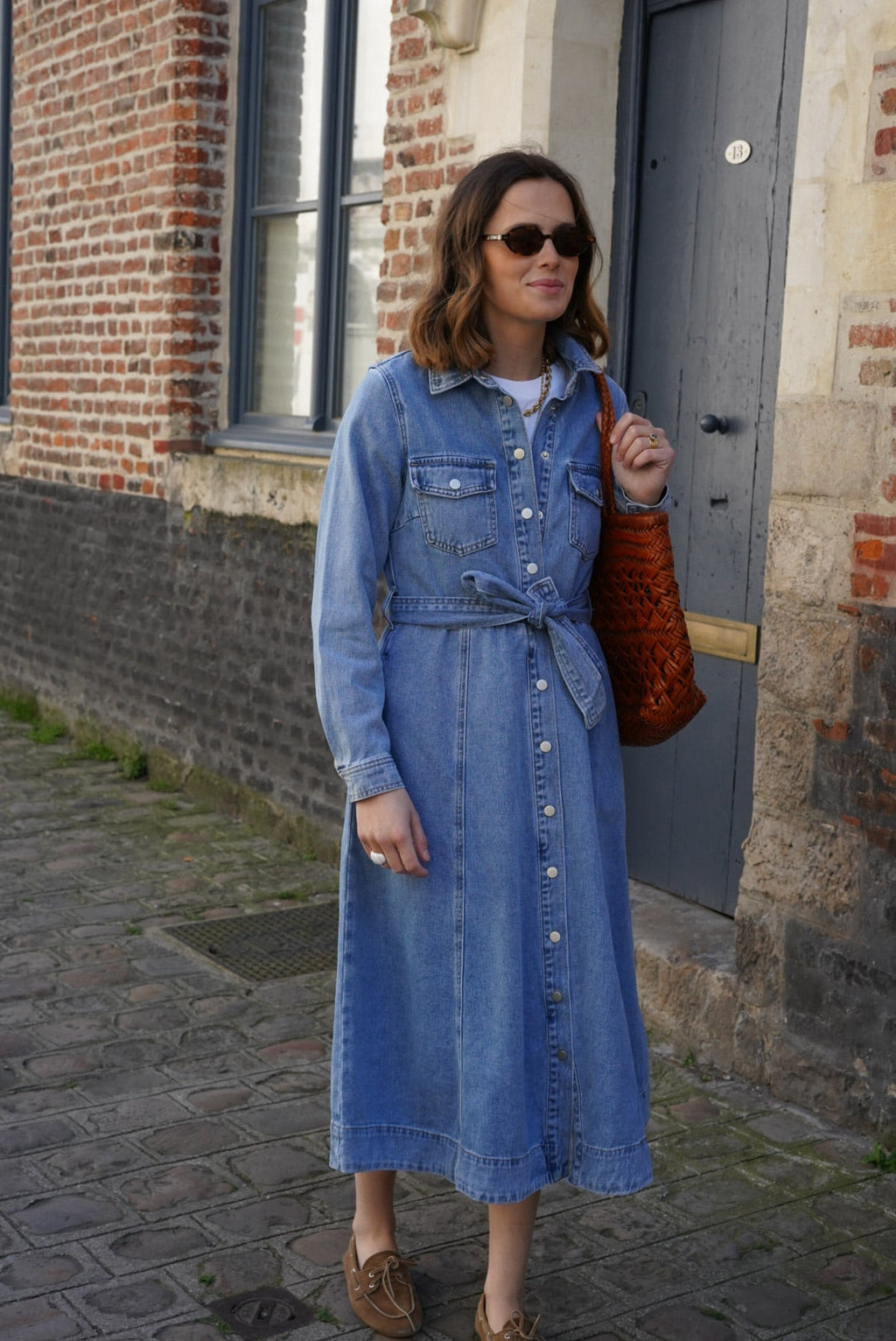 Rosalie Denim Maxi Dress