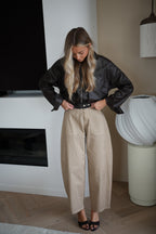 Veste En Similicuir Soly - Chocolat