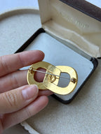 Broche Céline Vintage - Eslabones Pavimentados De Strass