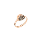 Ring Moon & Sun - 9 Karat Roségold & braune Diamanten