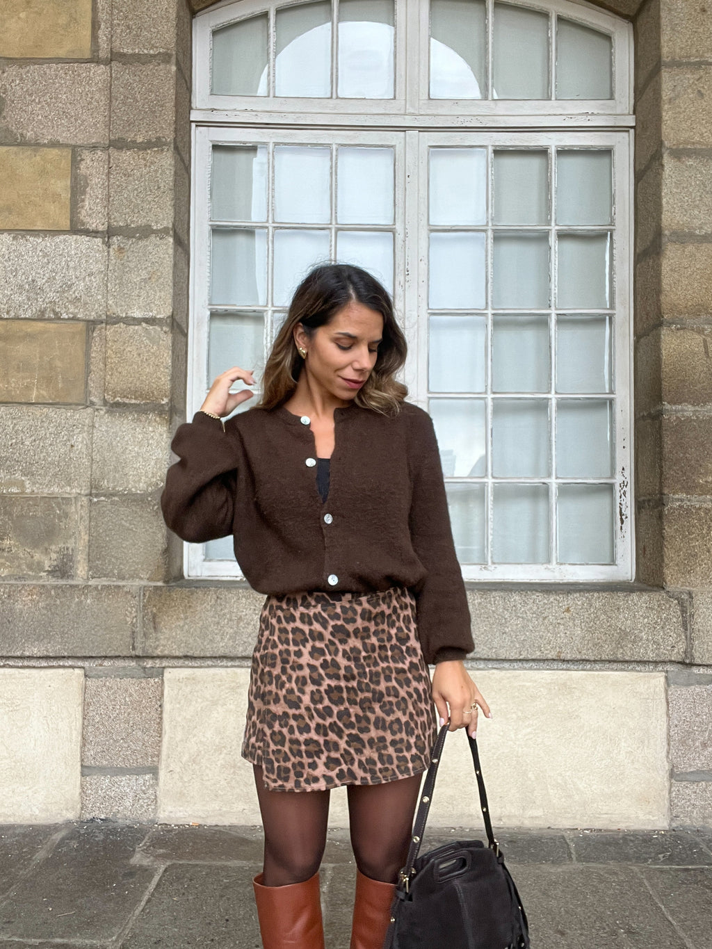 Léonie Chocolate Wool Knit