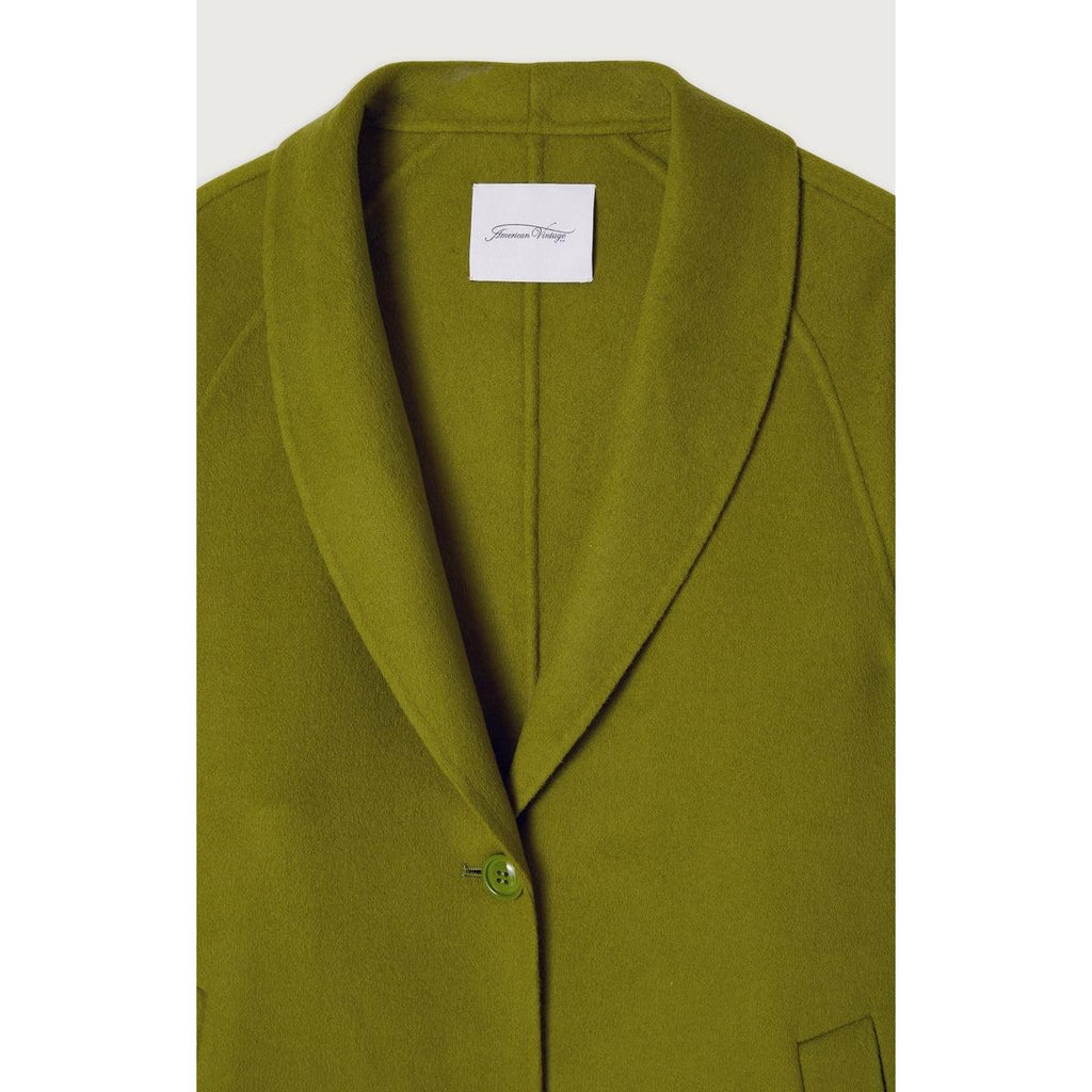Manteau Long Droit Col Châle Boutonné - Marais - Femme