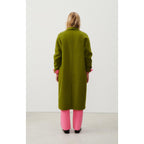 Manteau Long Droit Col Châle Boutonné - Marais - Femme
