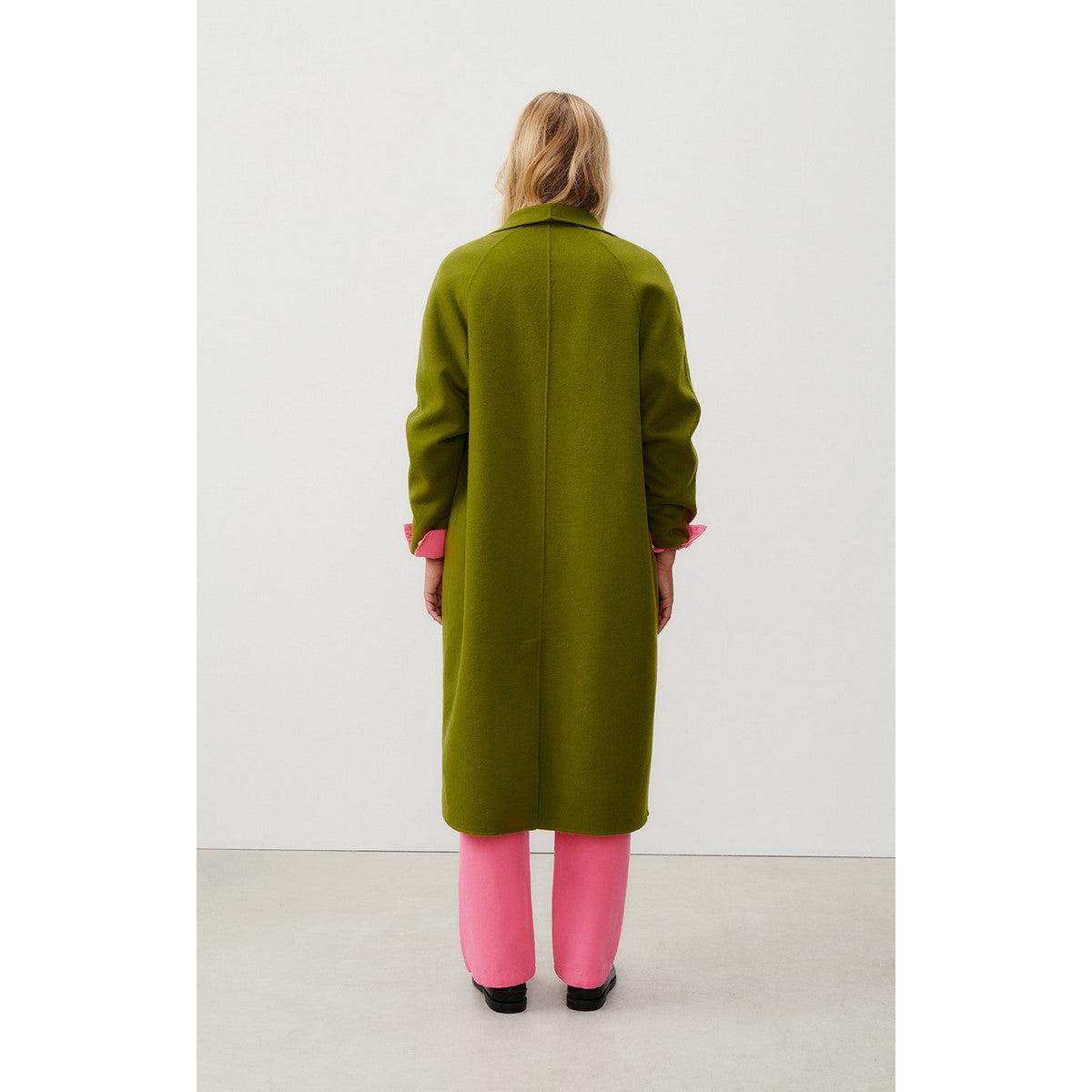 Manteau Long Droit Col Châle Boutonné - Marais - Femme
