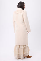 Manteau Col À Franges Dakota - Beige - Femme