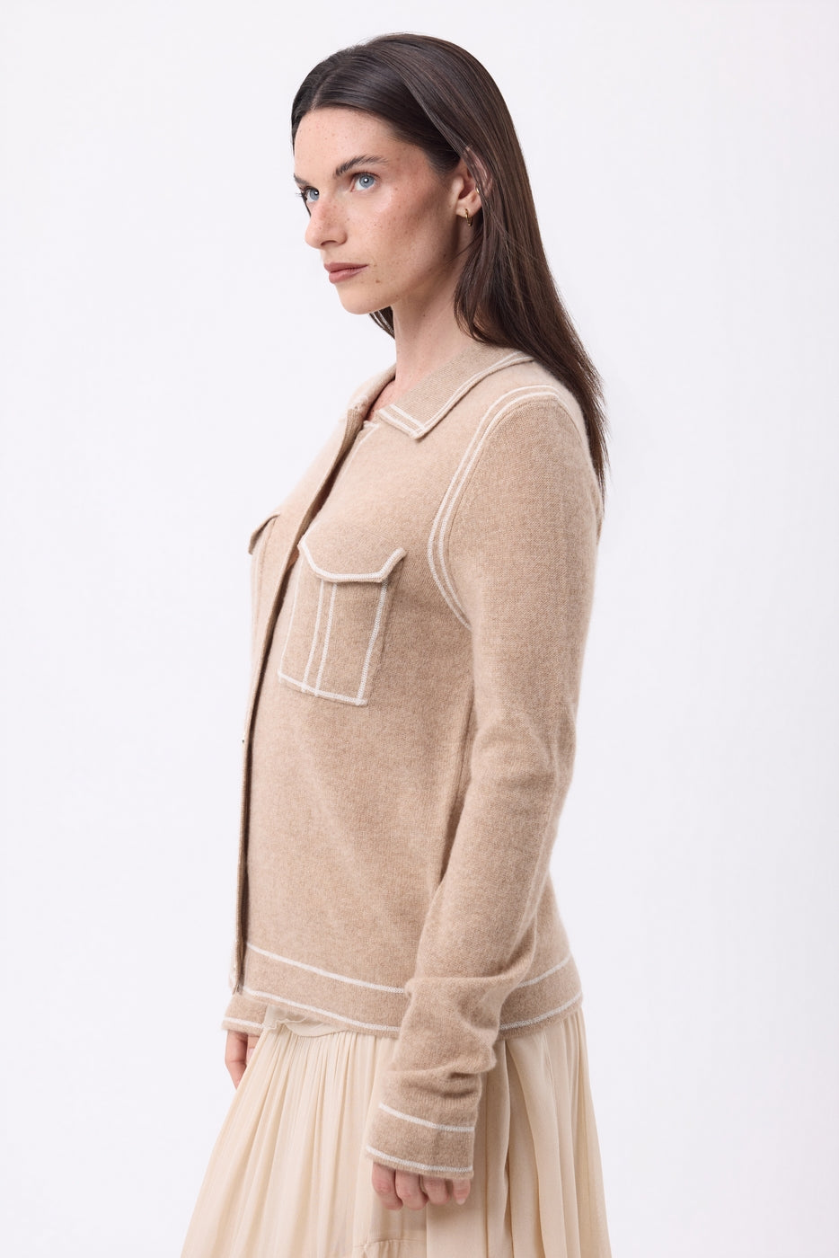 Chemise Denim Dalila - Beige Creme Blanc - Femme